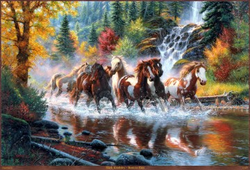 動物 Painting - アメリカ西部のインディアンはネディを走るために生まれた